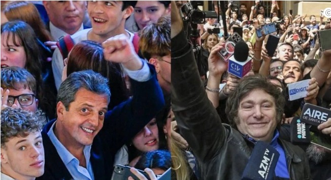 Massa e Milei se enfrentam no segundo turno nas eleições na Argentina