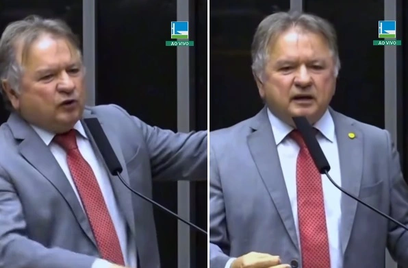 Merlong Solano durante discurso na Câmara