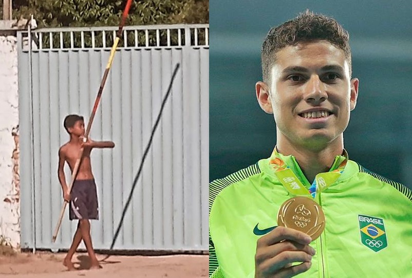 O atleta Thiago Braz, especializado no salto com vara, disse que irá convidar Moisés para seu programa de treinamentos