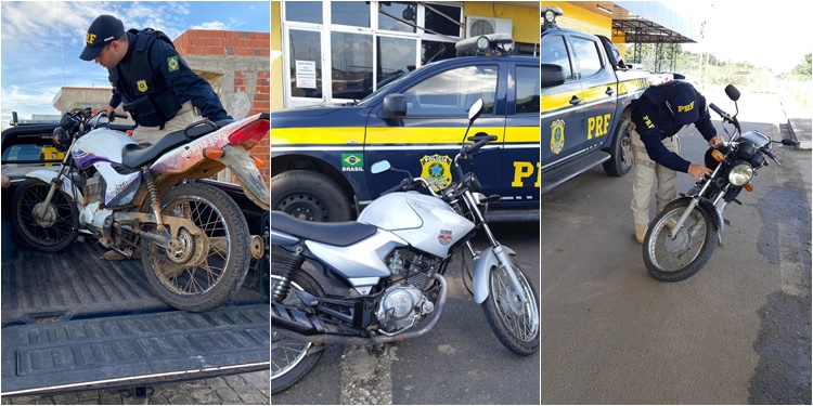 Operação da PRF nas rodovias federais resultou na apreensão de seis motos roubadas