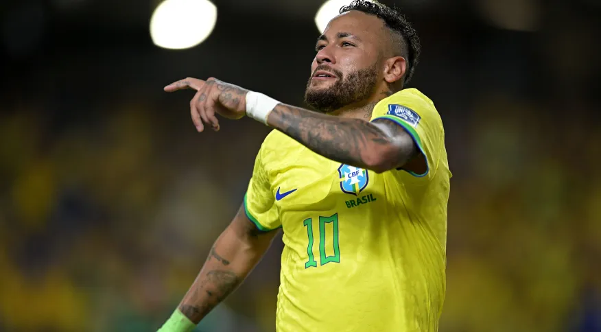 Neymar comemora 78° gol pela Seleção 