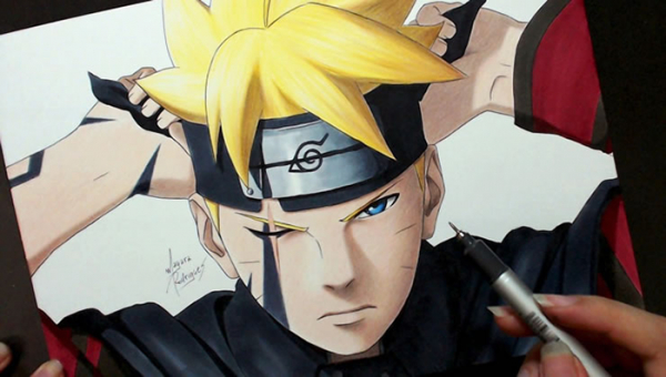 Como desenhar o BORUTO UZUMAKI passo a passo, fácil e rápido (Para  Iniciantes) 