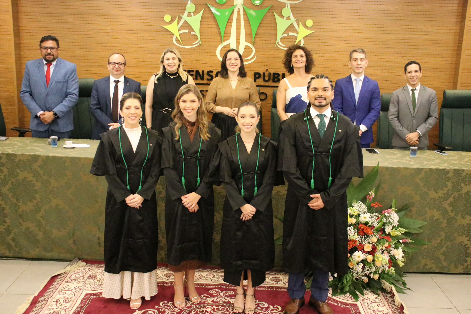 Foram empossadas as defensoras públicas Mariana Gurgel Medeiros, Sarah Lopes Araújo, Yasmin Ushara de Carvalho Moura Barbosa e o defensor público Thiago Silva Santos
