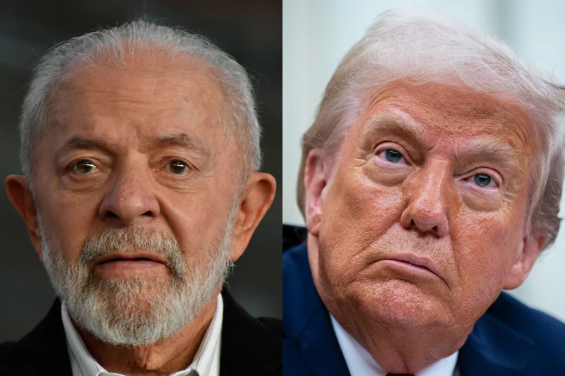 Os presidentes Lula e Donald Trump