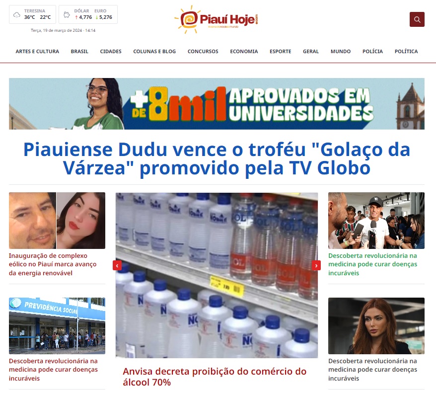 Portal Piauí Hoje lança novo layout e logomarca