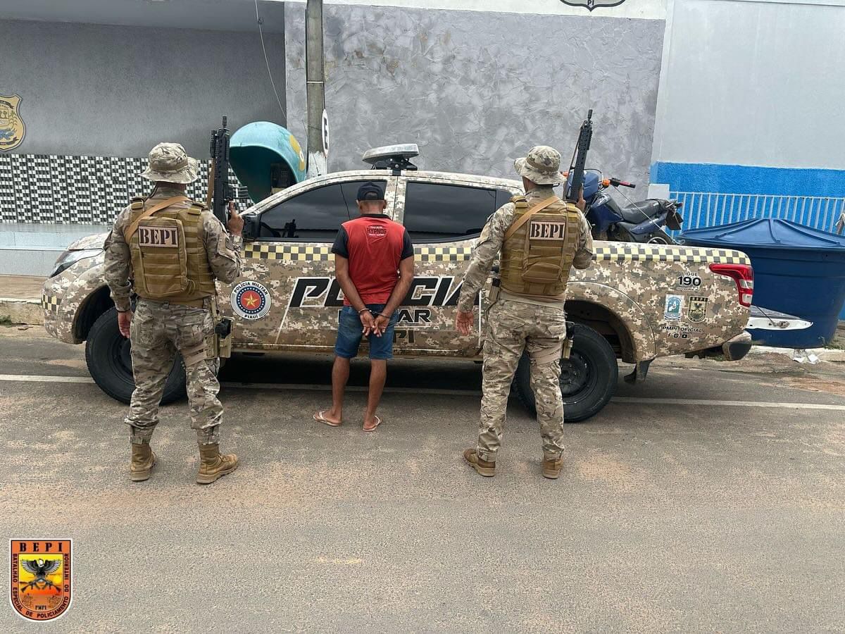 Homem é preso por amendrontar moradores com tiros em Caldeirão Grande do Piauí