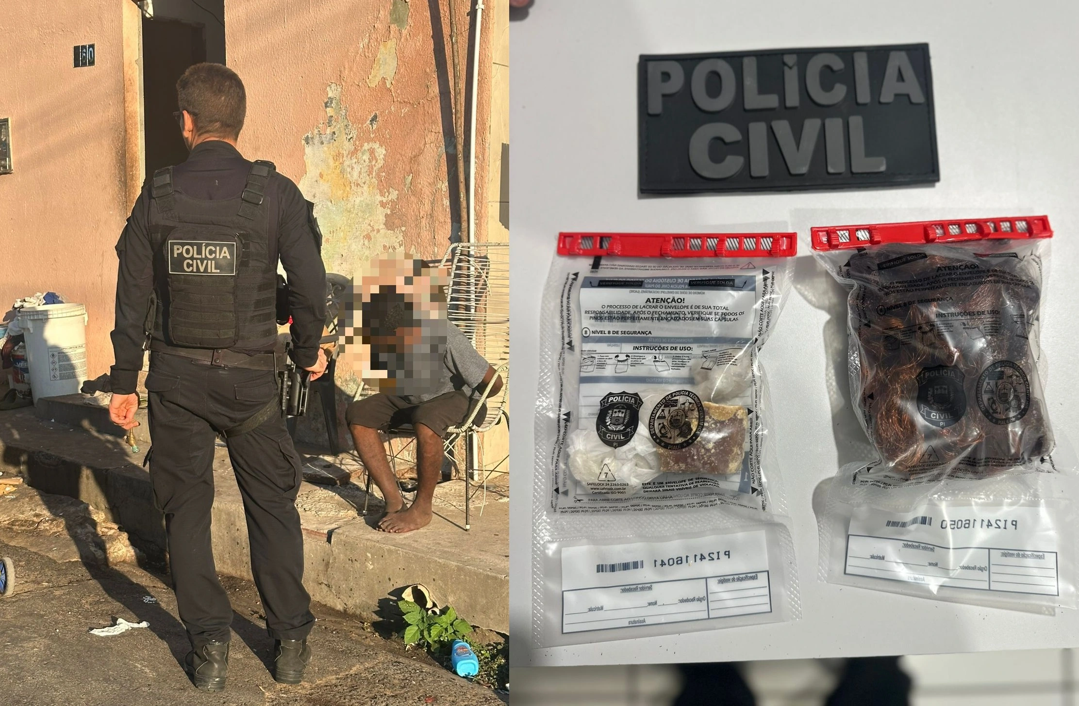 Denúncias anônimas levaram à polícia até a residência usada como ponto de venda de drogas
