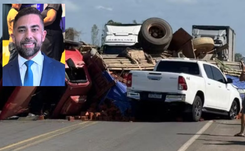 Secretário Rodrigo Amorim sofre acidente de carro