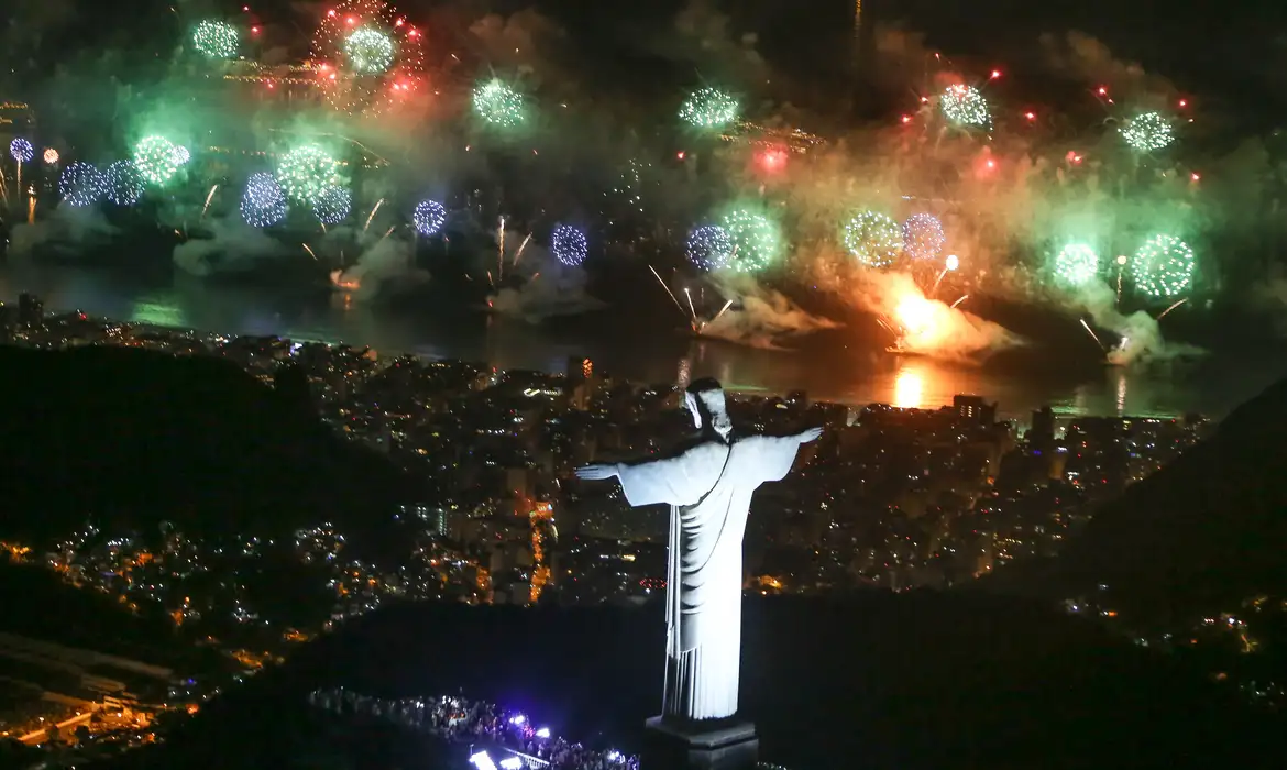 Queima de fogos em Copacabana