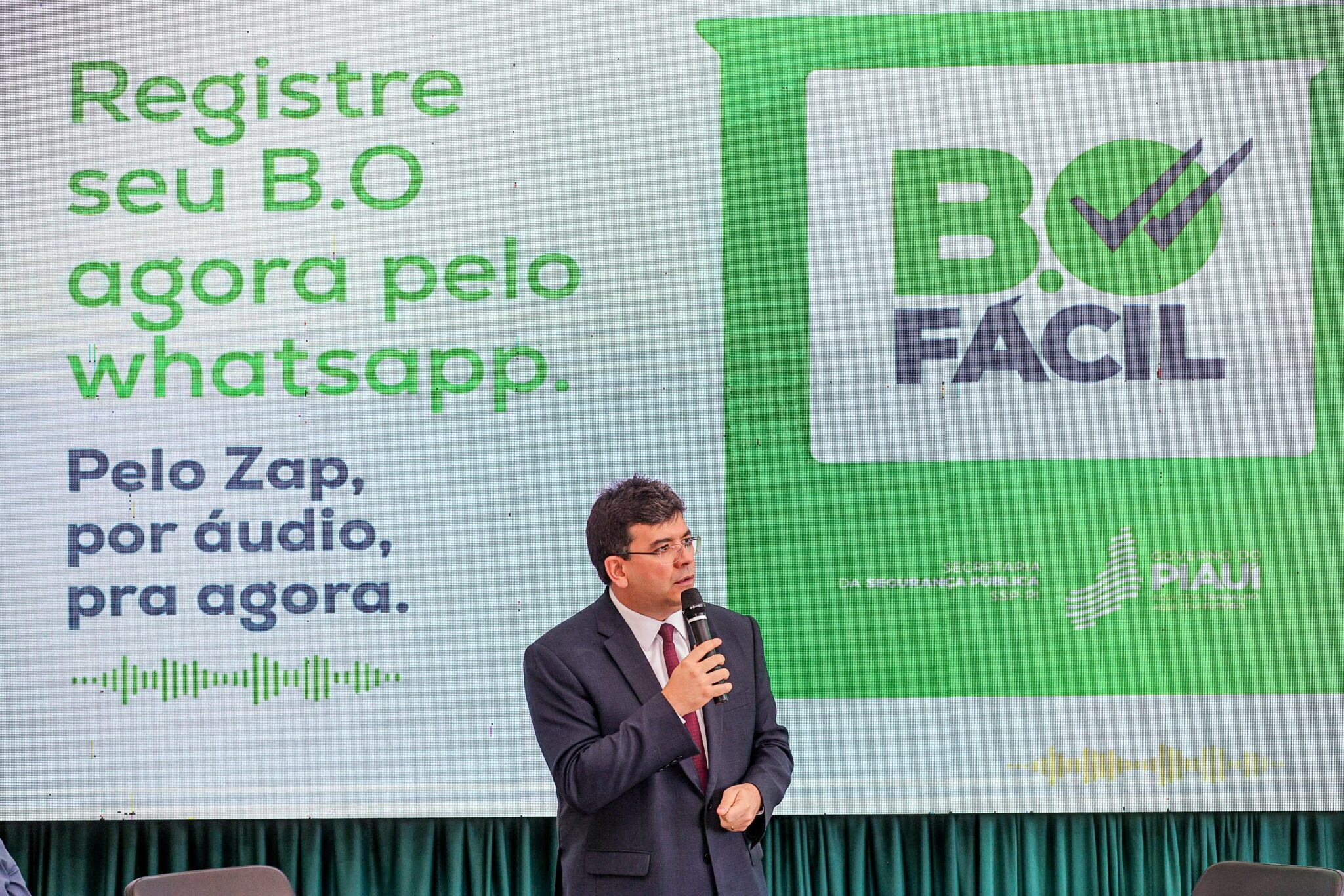 Rafael Fonteles no lançamento da plataforma BO Fácil