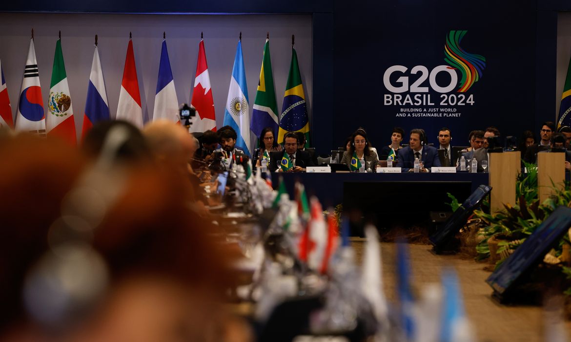 Fernando Haddad durante a 3ª Reunião de ministros de Finanças e presidentes de Bancos Centrais do G20