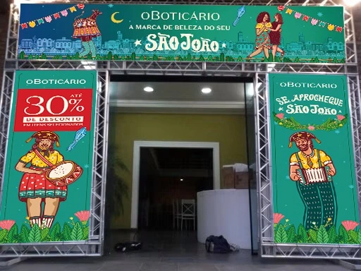 O Boticário montou espaço instagrámavel no São João de Parnaíba