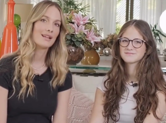 Schynaider Moura e a filha Anne Marie
