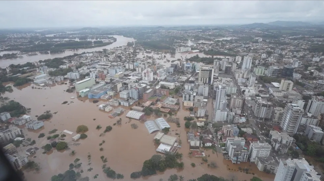 Imagens mostram inundação no Vale do Taquari