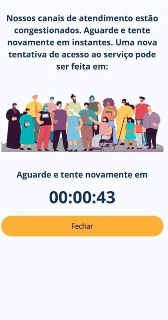 Congestionamento no aplicativo e-Título