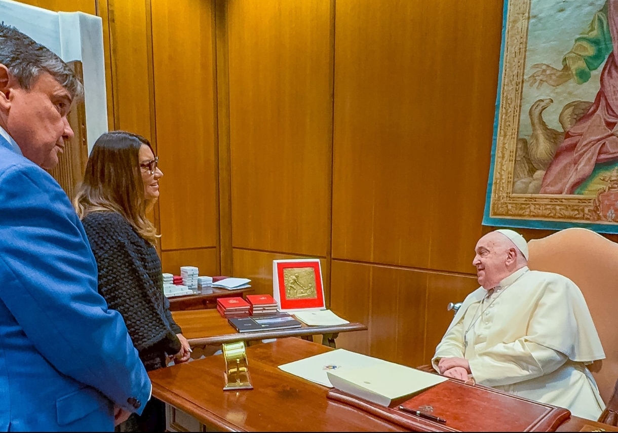 Wellington Dias, Janja e o Papa Francisco