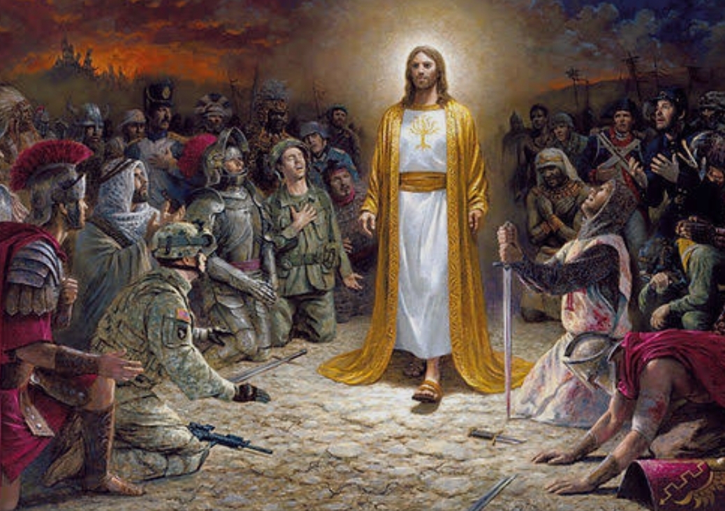 Jesus Cristo em ilustração sobre o cristianismo