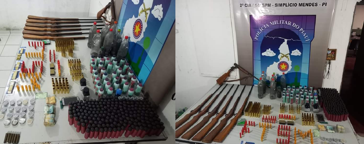Material apreendido pela polícia