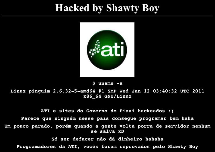 Hackers invadem sites do Governo do Piauí