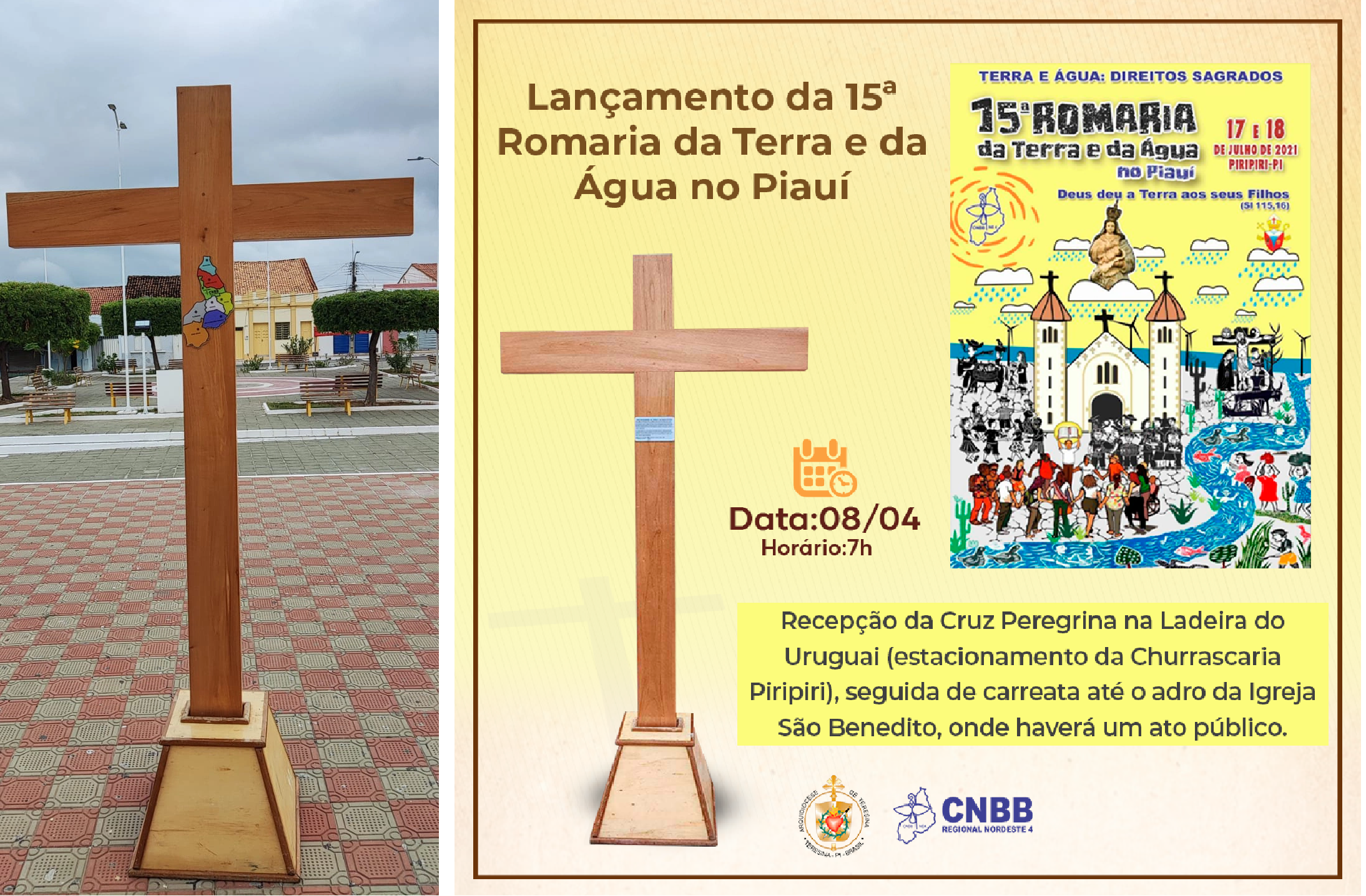Arquidiocese de Teresina recebe a Cruz Peregrina nesta sexta-feira (08)