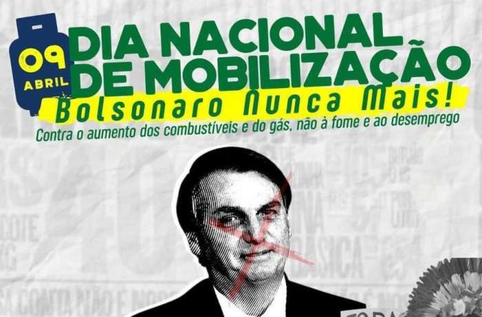 Manifestação contra Bolsonaro acontece em todo país no sábado (09)