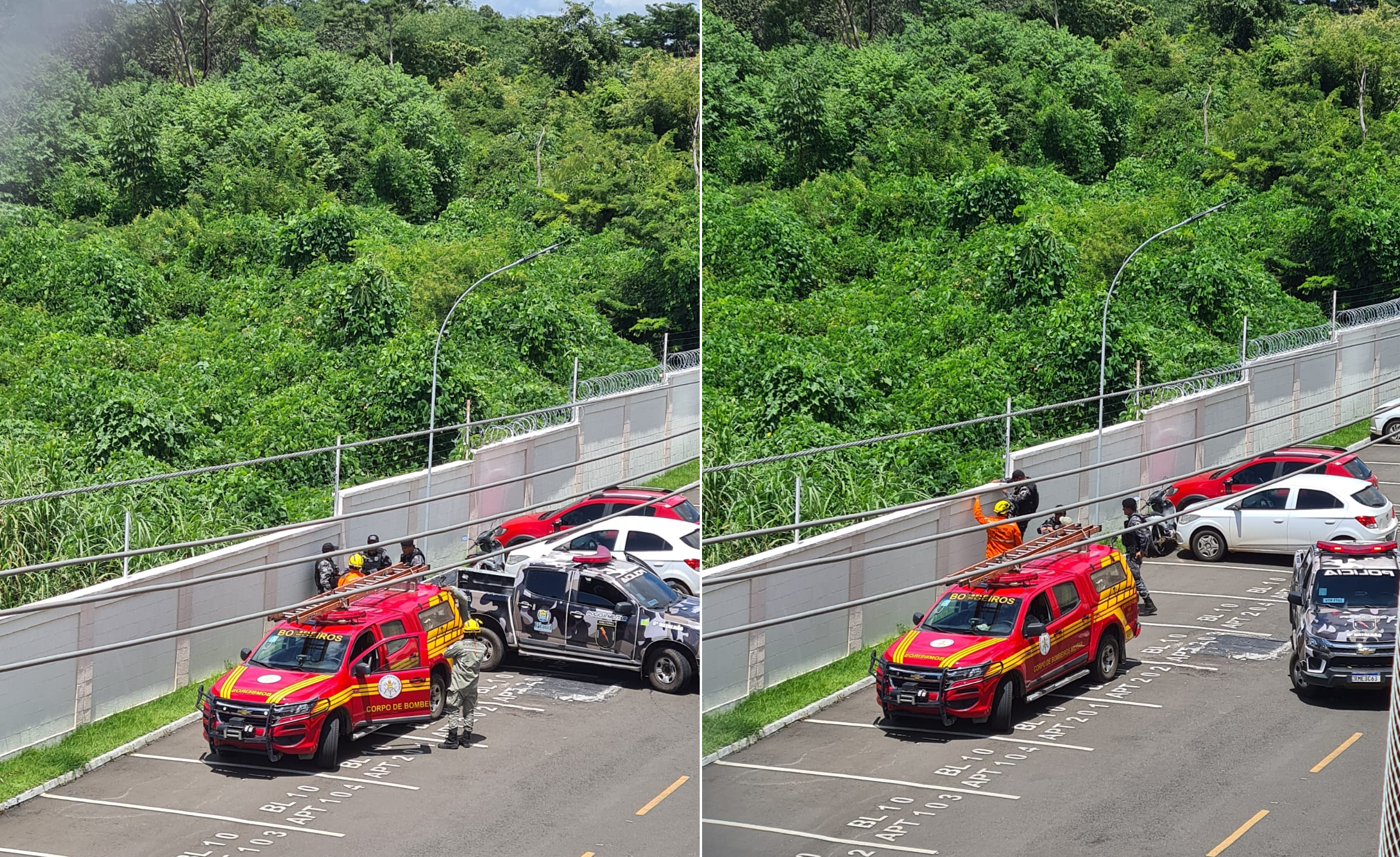 Polícia e Corpo de Bombeiros são acionados por moradores do condomínio