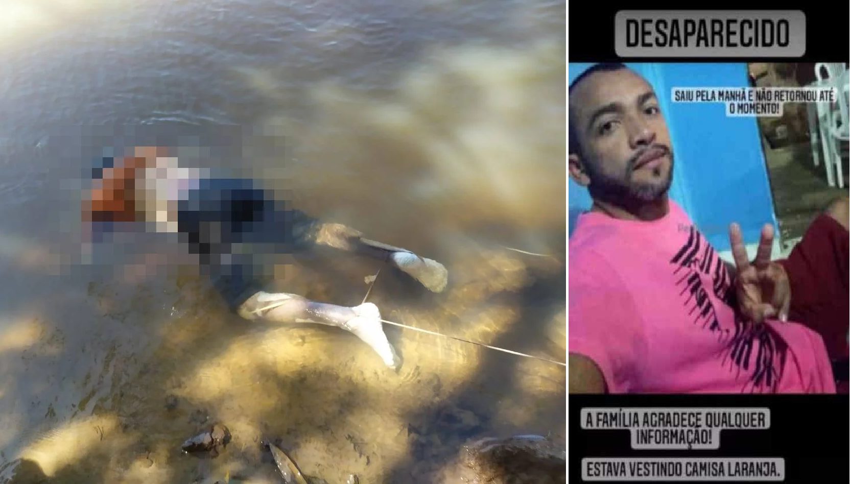 Homem desaparecido é encontrado morto no rio Parnaíba em Timon
