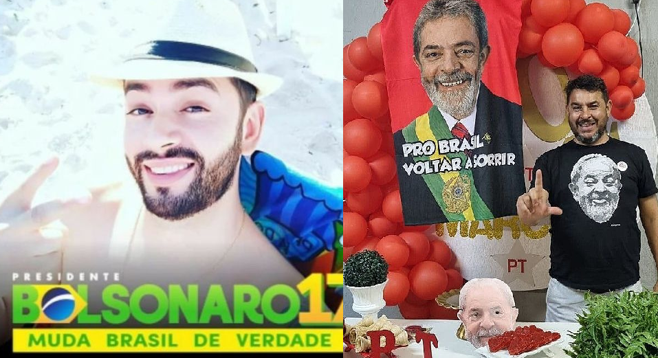 Bolsonarista Jorge Guaranho à direita e petista Marcelo Arruda