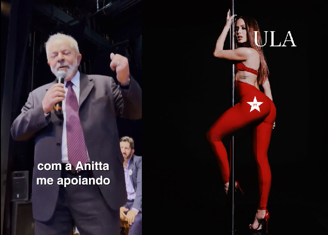Lula comemora apoio de Anitta