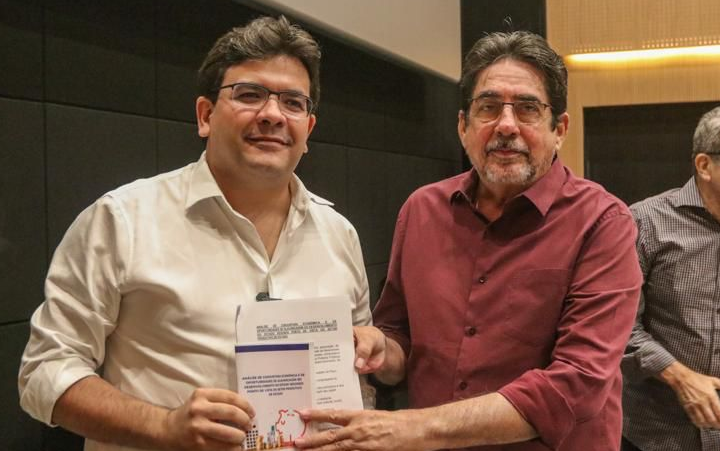 Rafael Fonteles e o presidente do MOVE, Arthur Feitosa
