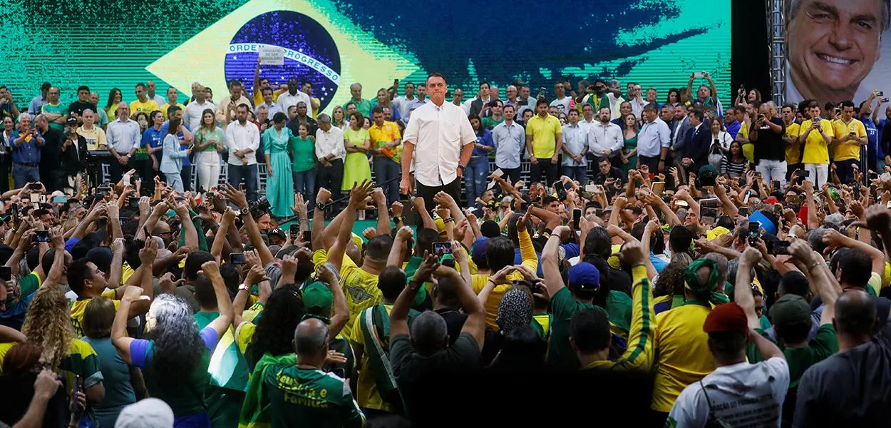 Bolsonaro em evento de campanha