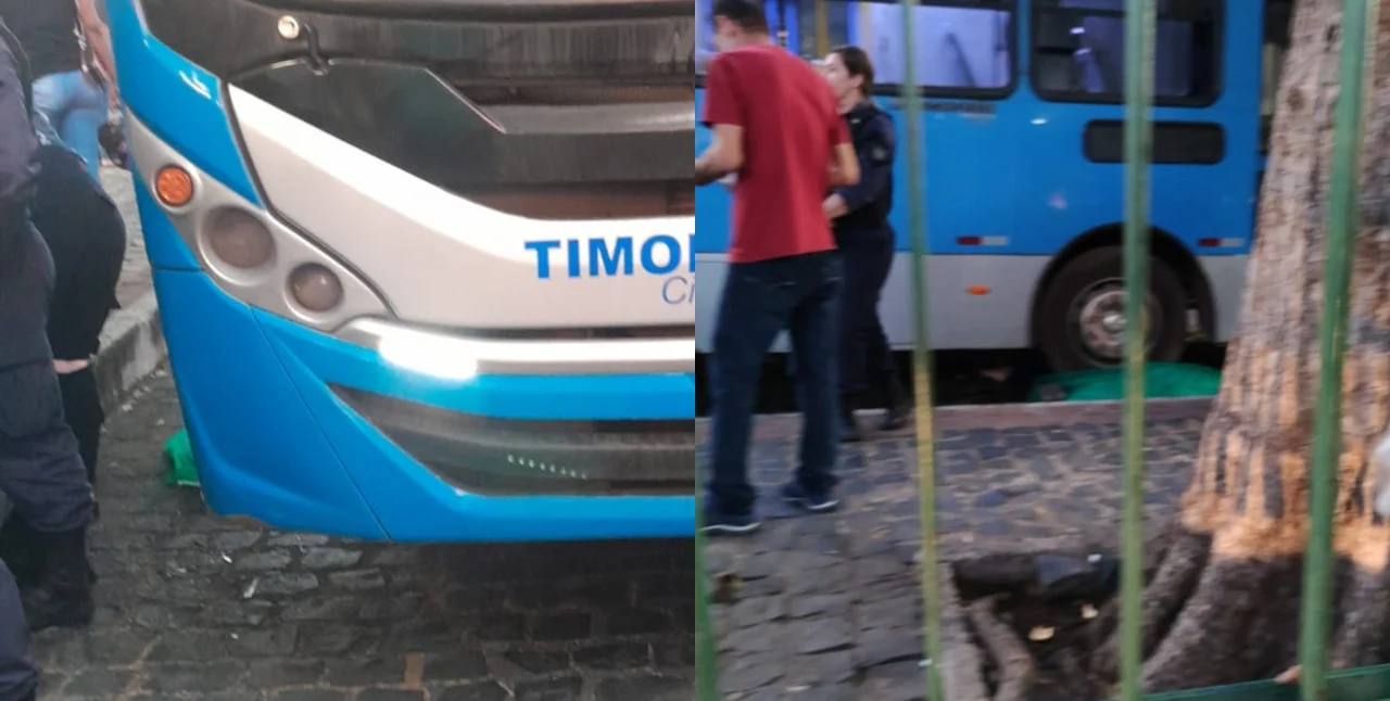 Jovem morre atropelado por ônibus na Praça Saraiva