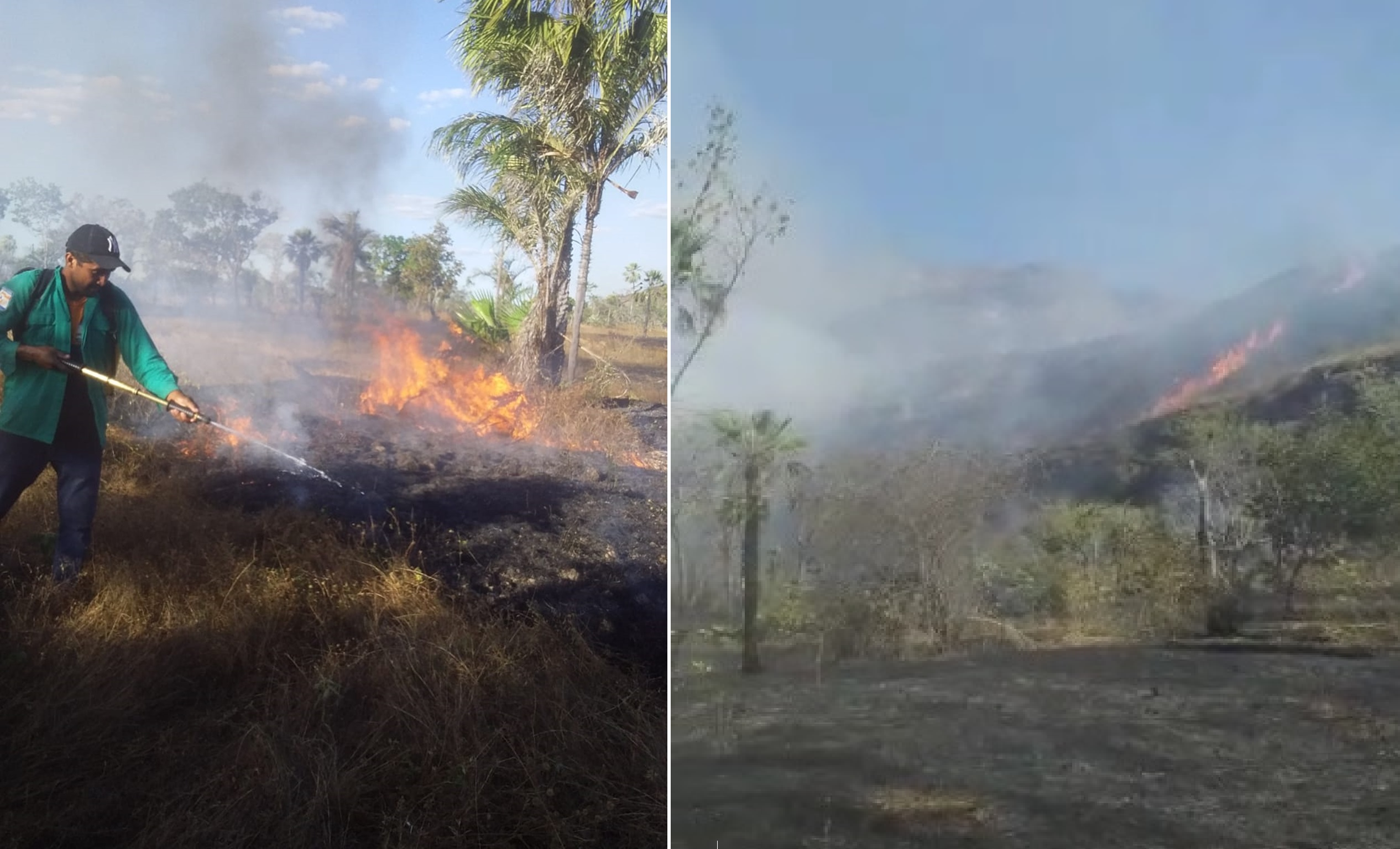 Incêndio de grandes proporções atinge Serra de Santo Antônio