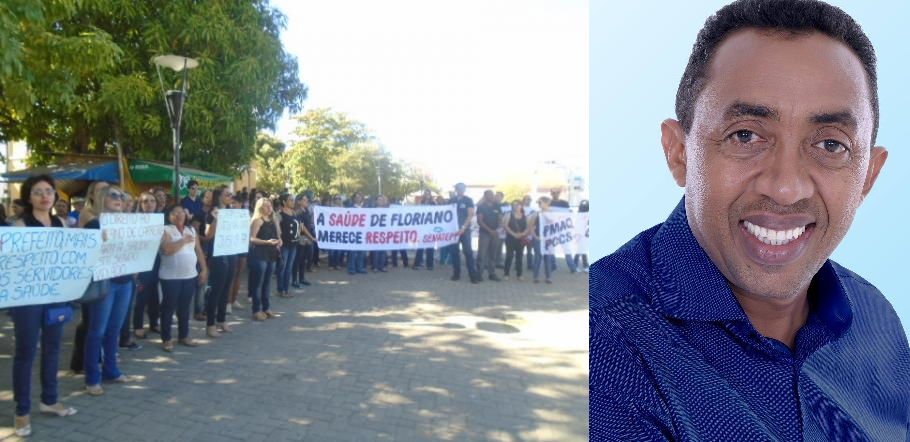 Protestos de servidores em Floriano