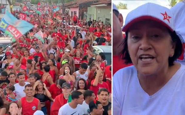 Ato de campanha em apoio ao presidente Lula (PT) em Macaíba, e a governadora potiguar reeleita, Fátima Bezerra (PT)