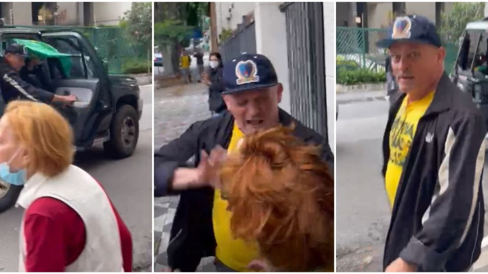 Bolsonarista agrede mulher que tentava defender idosa, que já tinha sido atacada