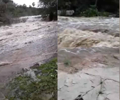 Parede de barragem se rompe no Ceará e água chega em cidade do Piauí