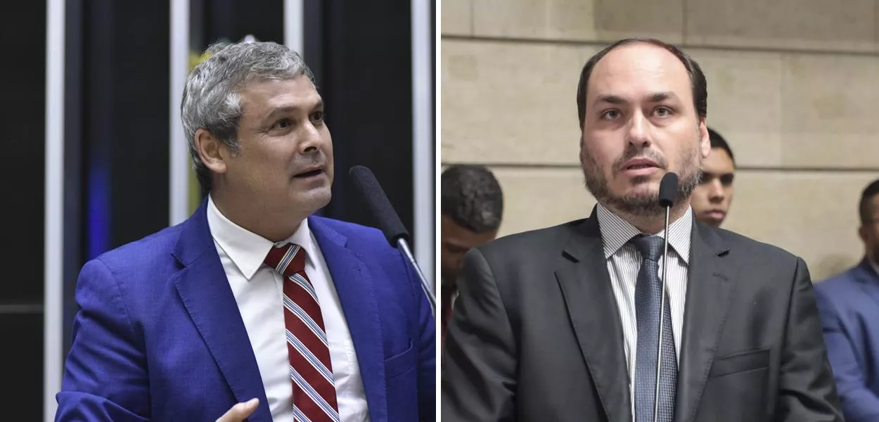 Lindbergh Farias e Carlos Bolsonaro