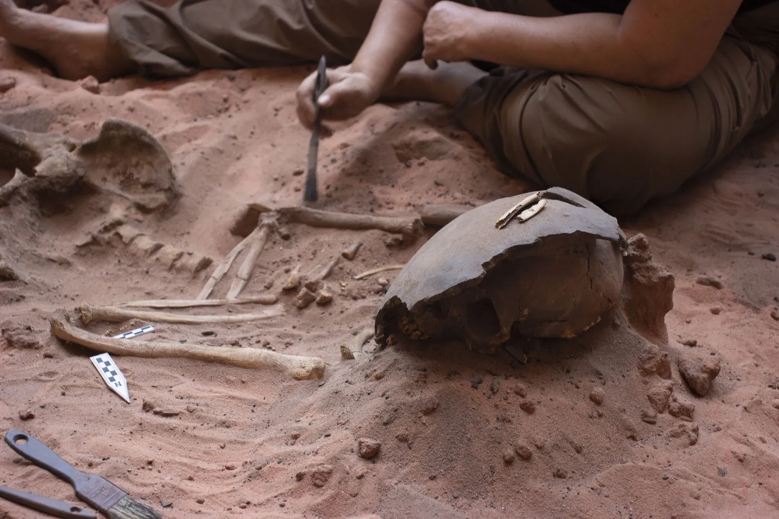 Ossada humana encontrada em Guaribas