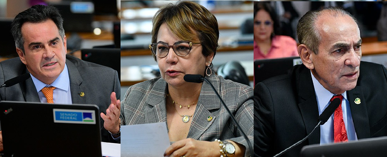 Senadores piauienses: Ciro Nogueira, Jussara Lima e Marcelo Castro
