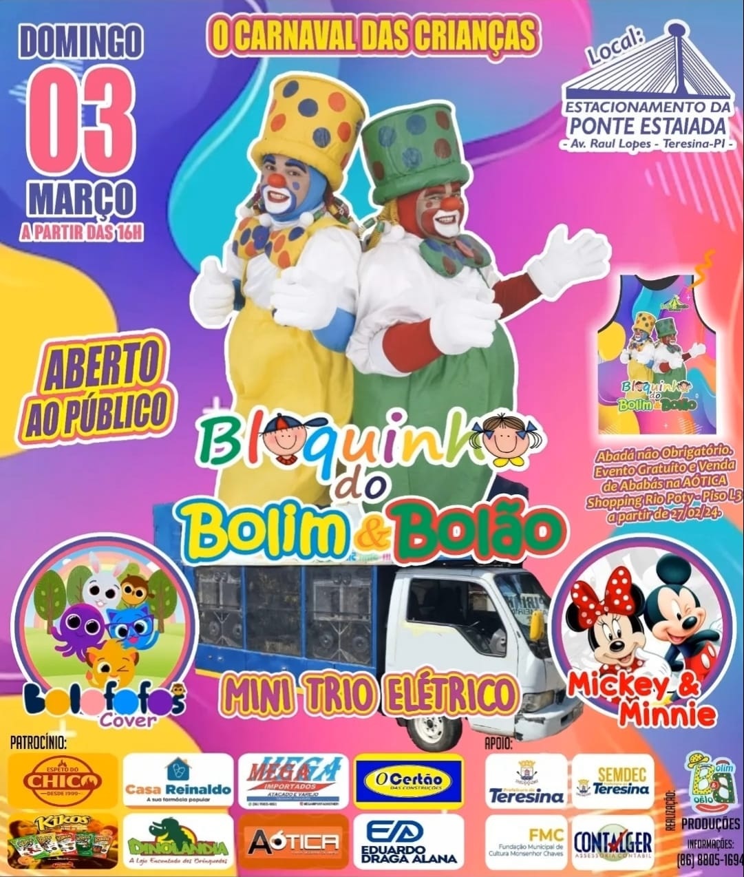 Bloquinho do Bolim & Bolão promete garantir a diversão da criançada