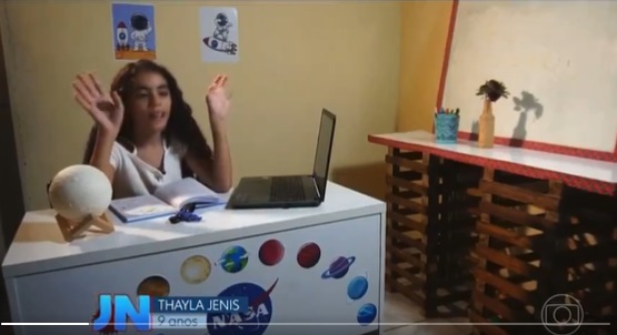 Thayla Janis é aluna de escola pública em Isaías Coelho