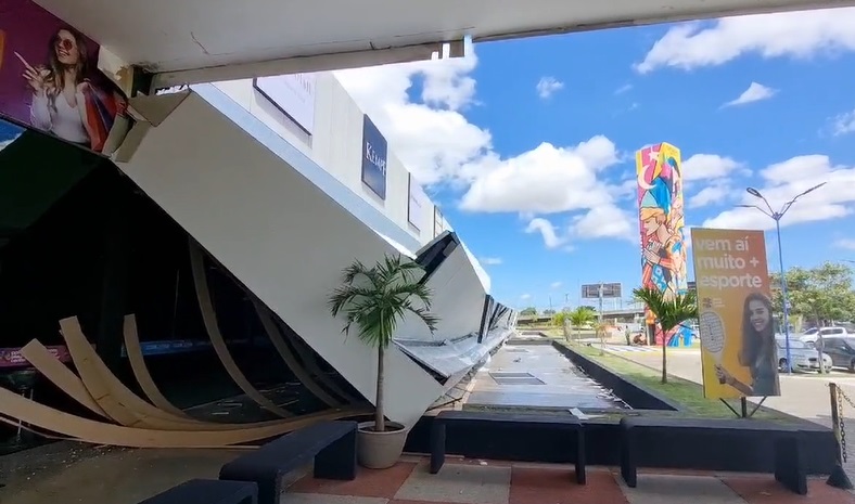Marquise do Polo Piauí Center desaba e inauguração é adiada