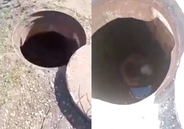 O idoso foi encontrado por um motorista de aplicativo e resgatado pelo Corpo de Bombeiros
