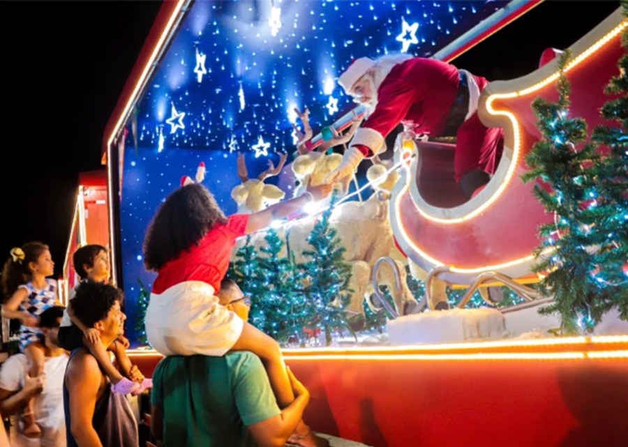 Caravana iluminada da Coca-Cola