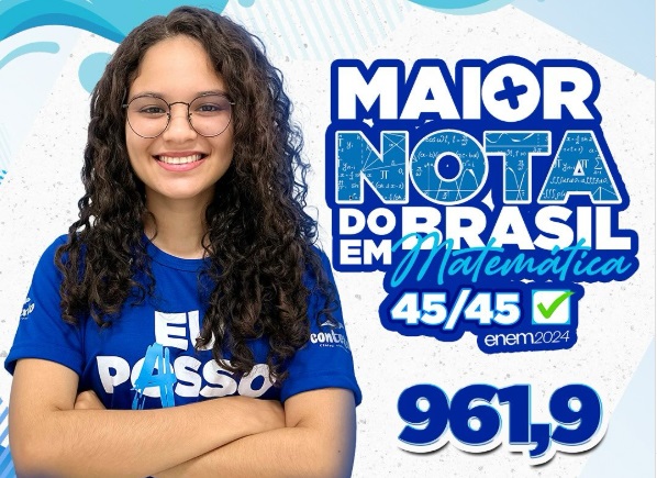 Nicole Silva está entre os candidatos que conseguiram a maior nota em Matemática no Enem