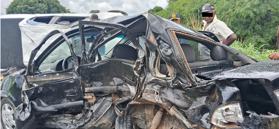 Colisão entre Hilux e Classic deixa um morto em Cristino Castro