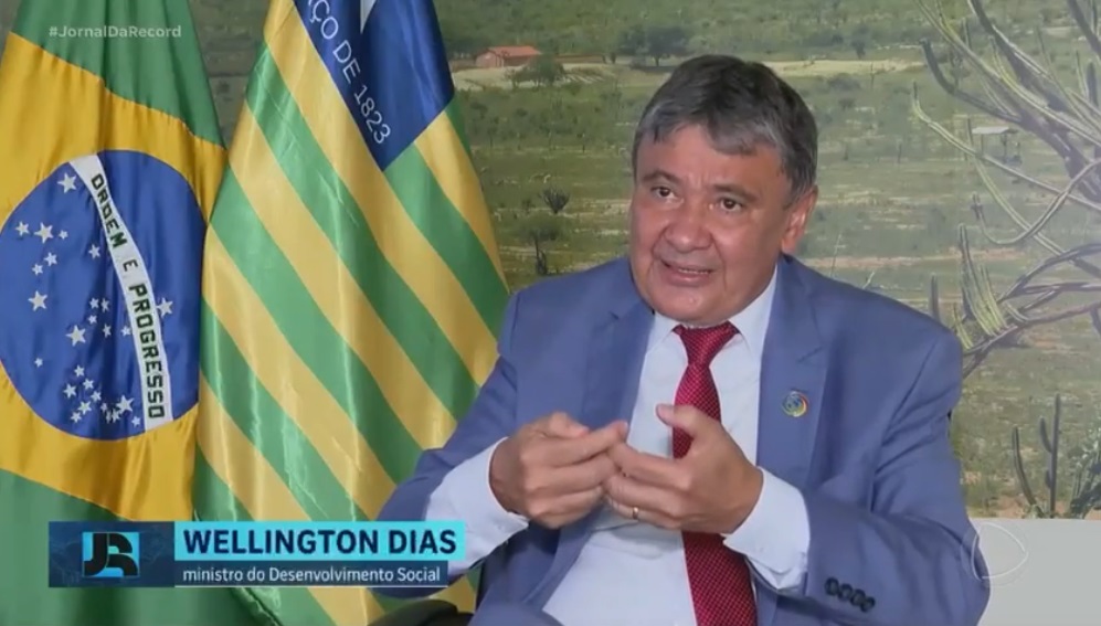 Ministro Wellington Dias em entrevista a TV Record