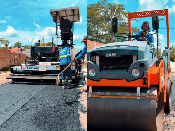 As obras iniciaram pela Rua 7 de Abril, que liga o bairro Cidade Nova ao Centro de José de Freitas