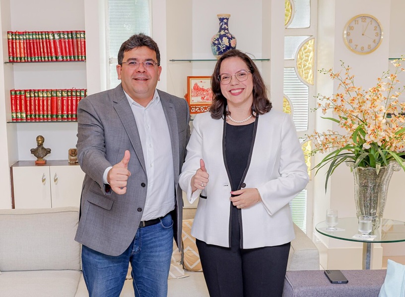 Governador Rafael Fonteles e a Defensora Pública Geral do Piauí Carla Yáscar
